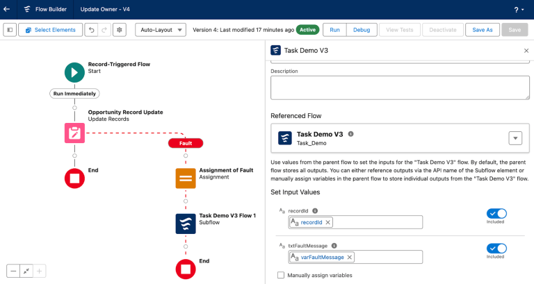 How To Use Subflows On Fault Paths - Salesforce Break