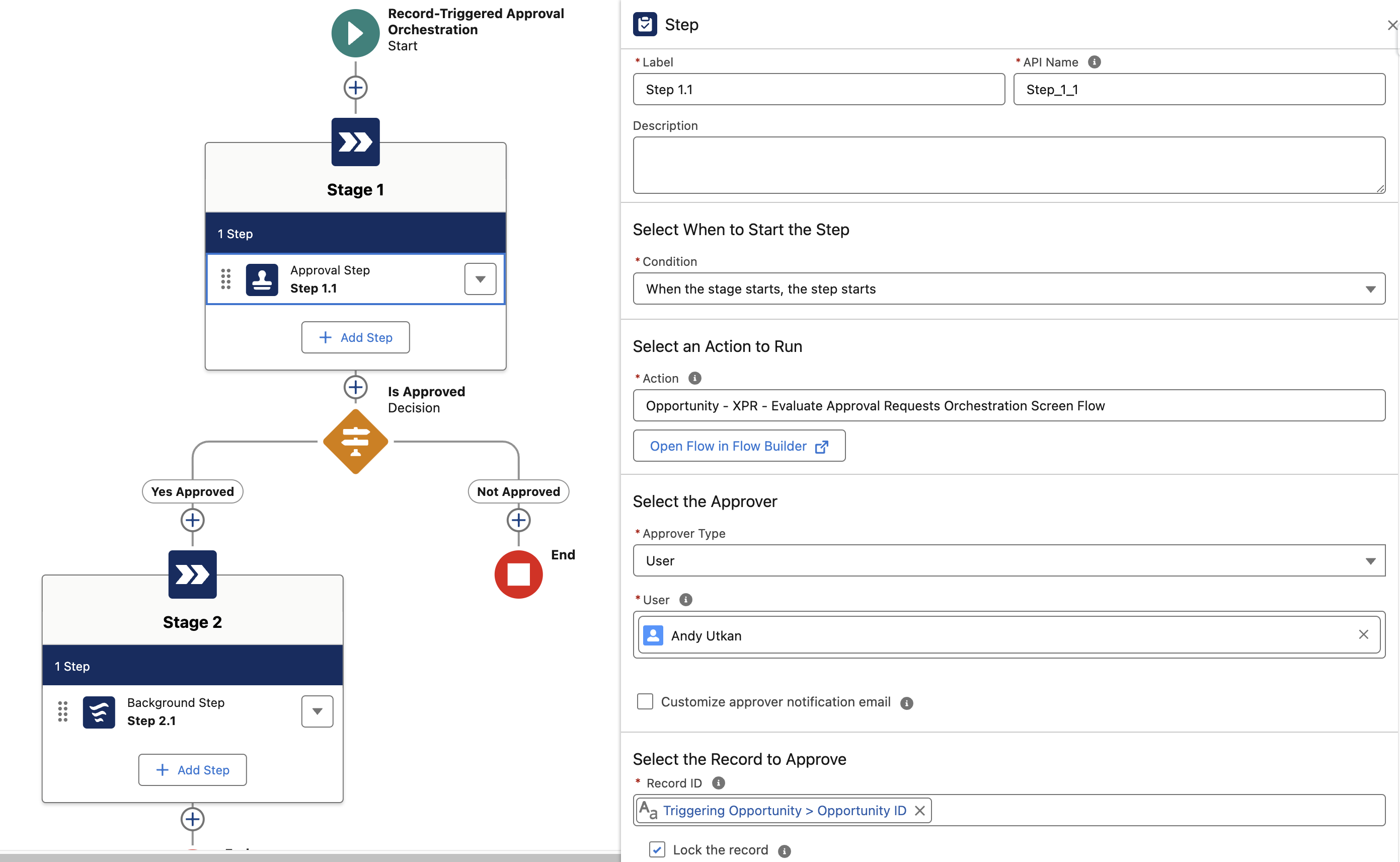 Approval Stage and Step