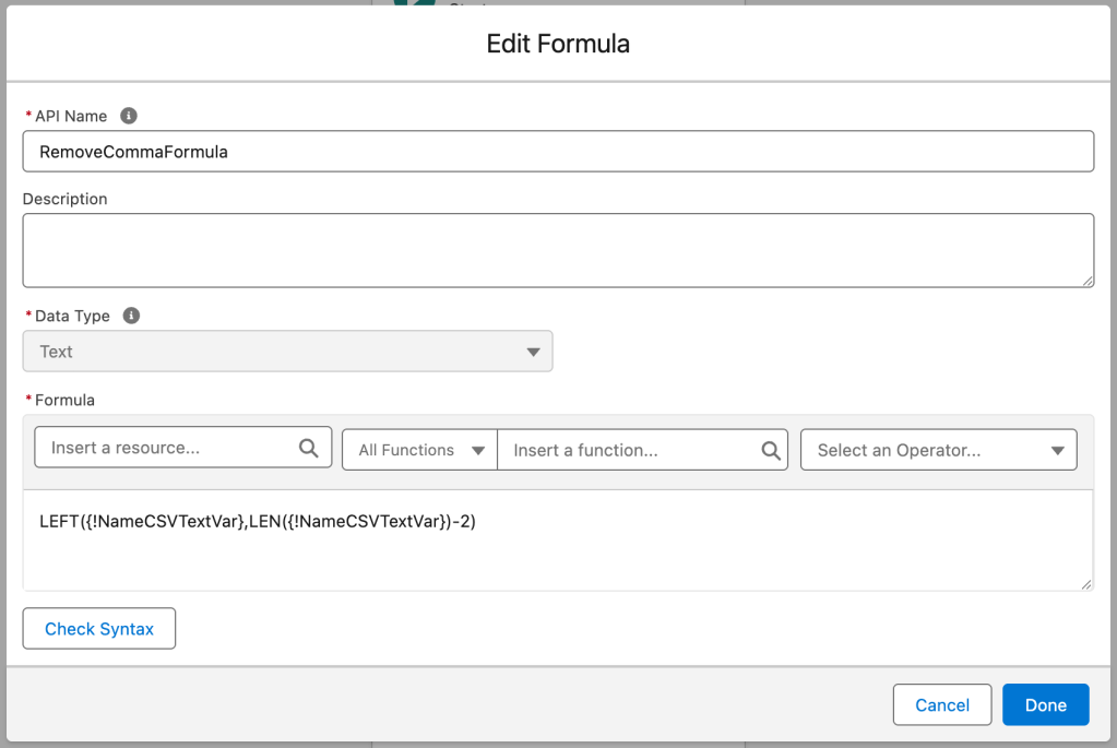 Remove Last Comma Formula Resource