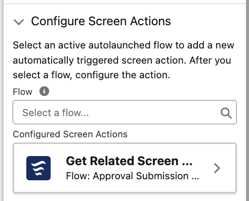 Reactive Screen Action