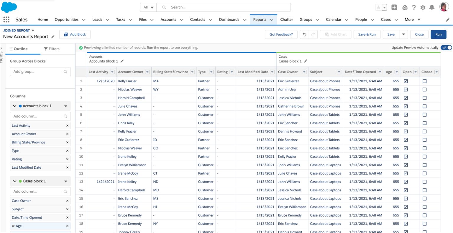 Once Report See Everything at Once: A Guide to Joined Reports - Salesforce Break