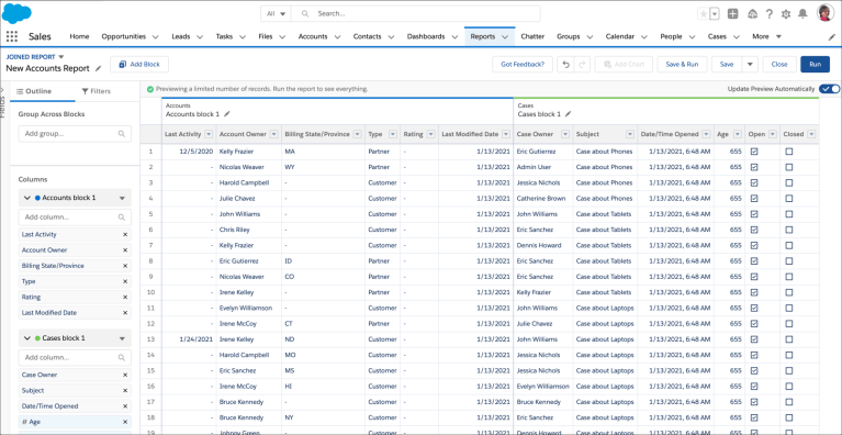 See Everything at Once: A Guide to Joined Reports - Salesforce Break