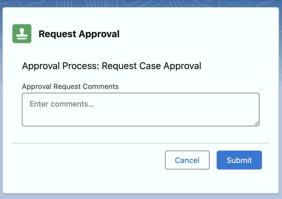Request Approval Comments