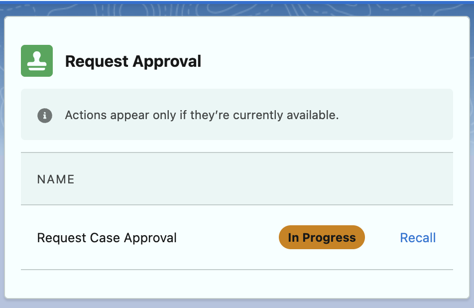 Requested Approval