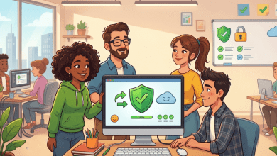 Claude responded: A team of Salesforce admins gathers around a computer monitor displaying a security dashboard with a green shield, checkmark, and "100% System Secure" status, …A team of Salesforce admins gathers around a computer monitor displaying a security dashboard with a green shield, checkmark, and "100% System Secure" status, representing Salesforce security compliance and MFA enforcement.